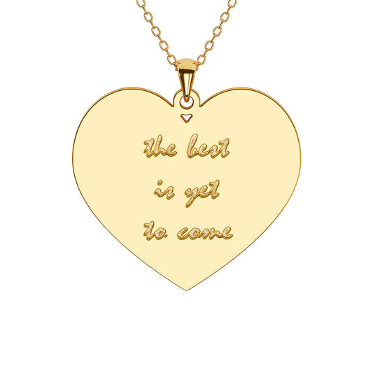 Personalized Heart Necklace with Engraving