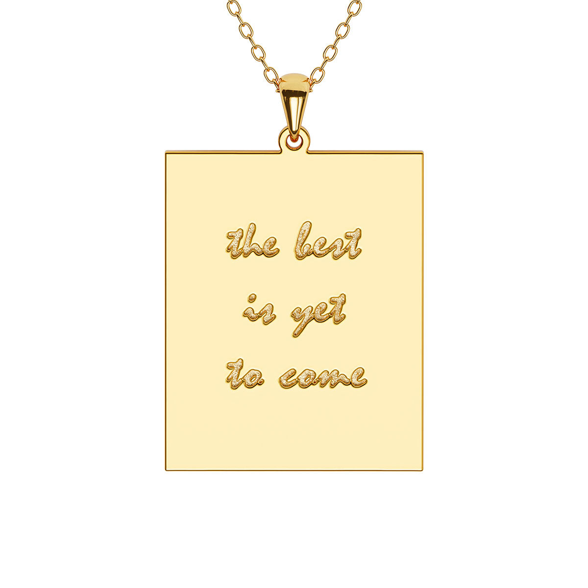 Personalized Rectangular Necklace with Engraving