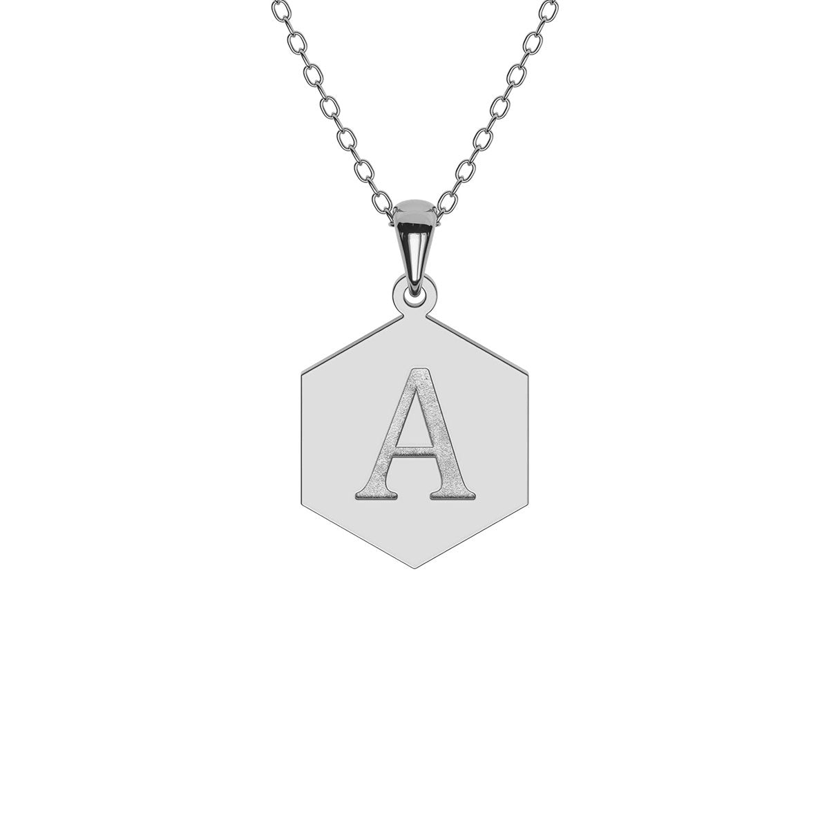 Hexagonal Personalized Initial Necklace