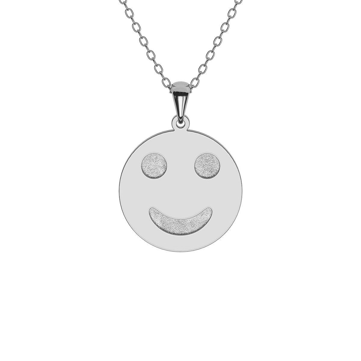 Smiley Face Disc Necklace