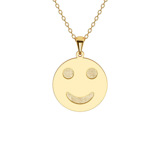 Smiley Face Disc Necklace