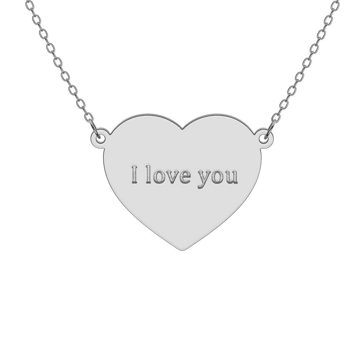 Heart Necklace with Personalized Engraving