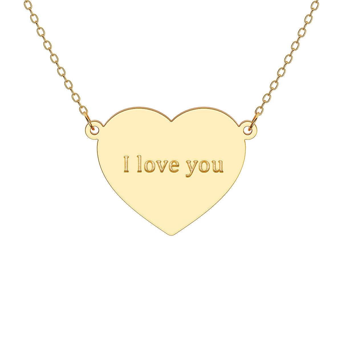 Heart Necklace with Personalized Engraving