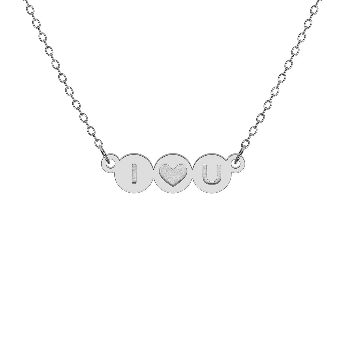 Double Initial Bubble Necklace with Heart