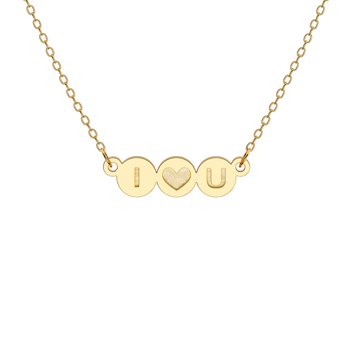 Double Initial Bubble Necklace with Heart