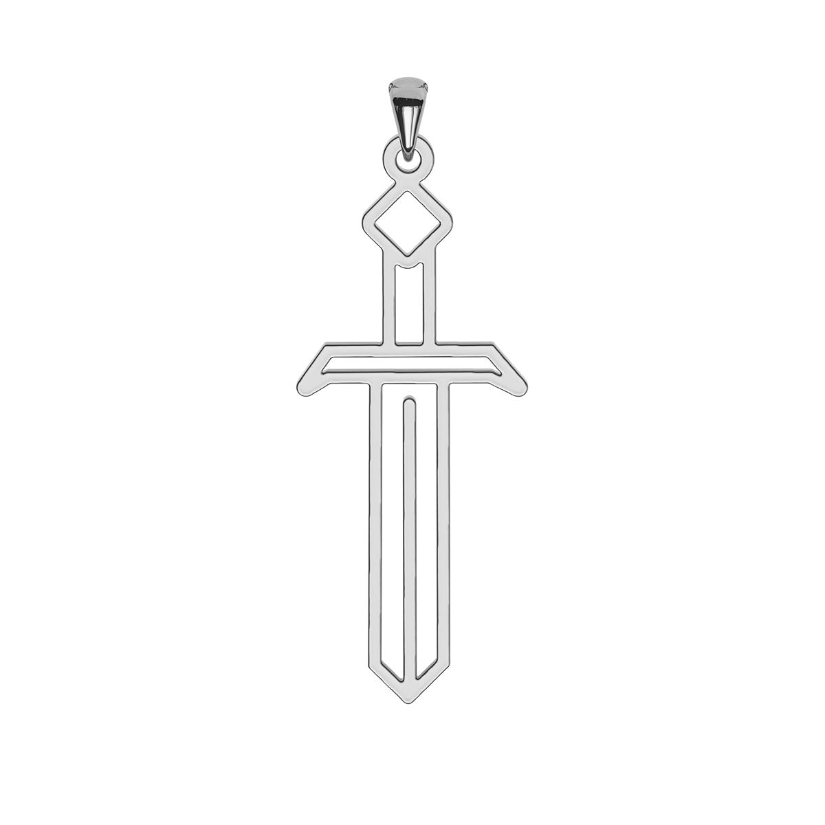 Vertical Flat Sword Pendant