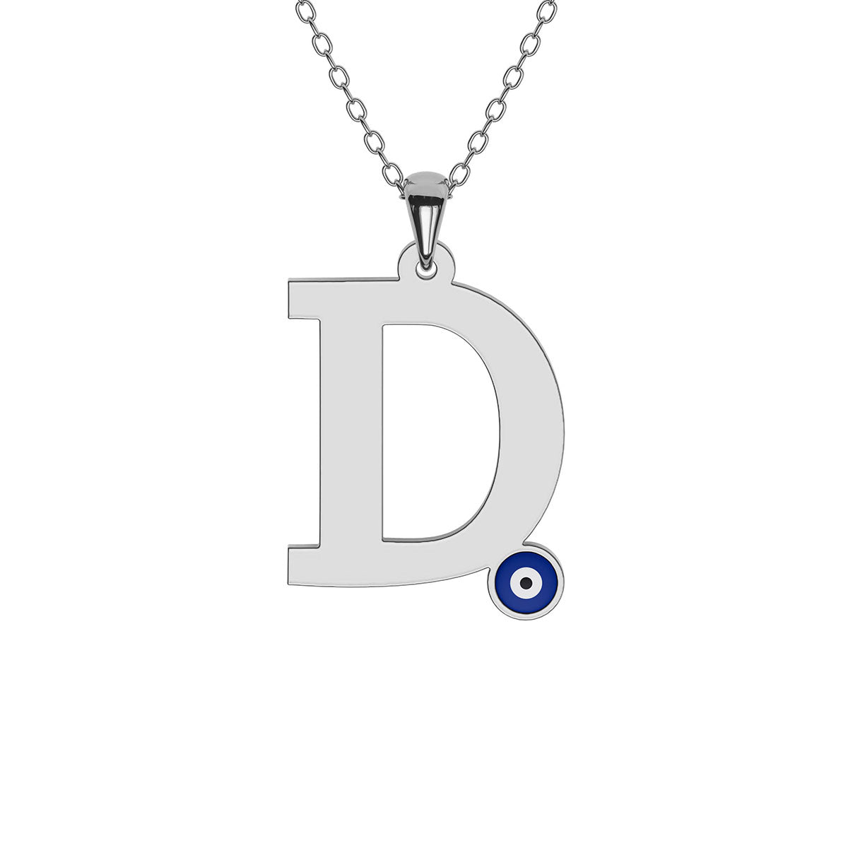 Initial with Evil Eye Necklace