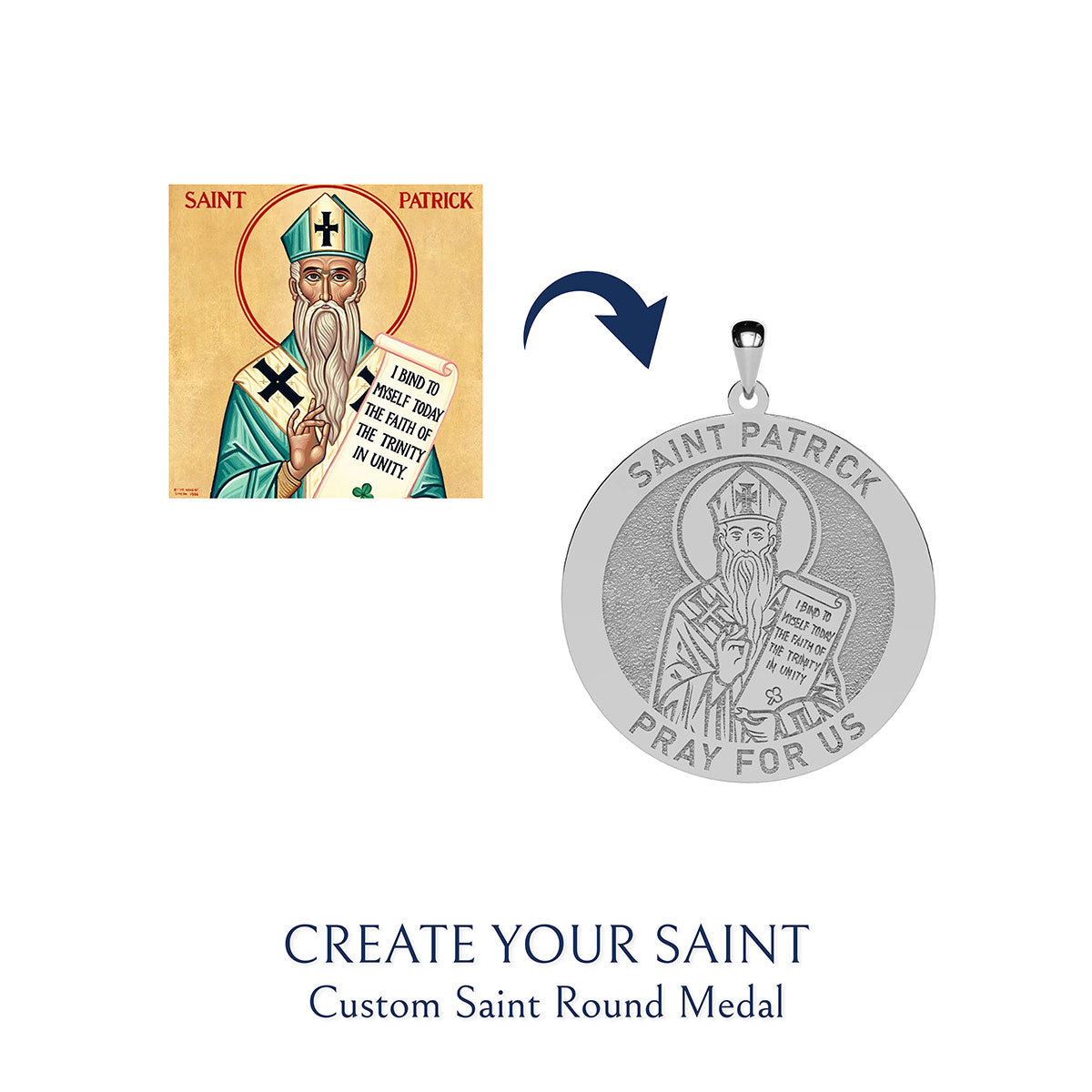 Create Your Saint - Custom Saint Round Medal