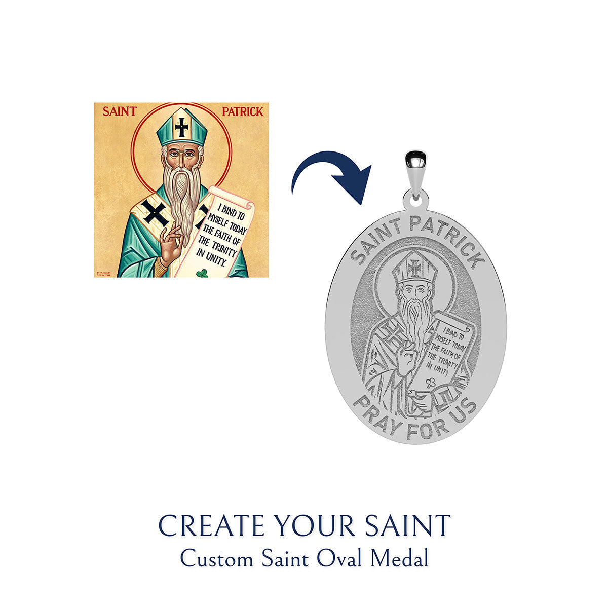 Create Your Saint - Custom Saint Oval Medal