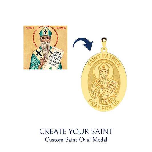 Create Your Saint - Custom Saint Oval Medal