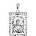 Saint Nicholas Sculpted Small Pavé Tag Medal