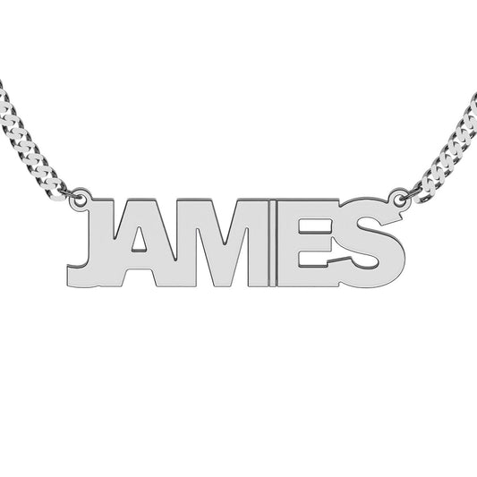 Personalized Name Necklace in Bold Gothic Font