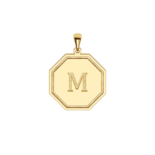 Octagonal Personalized Initial Necklace