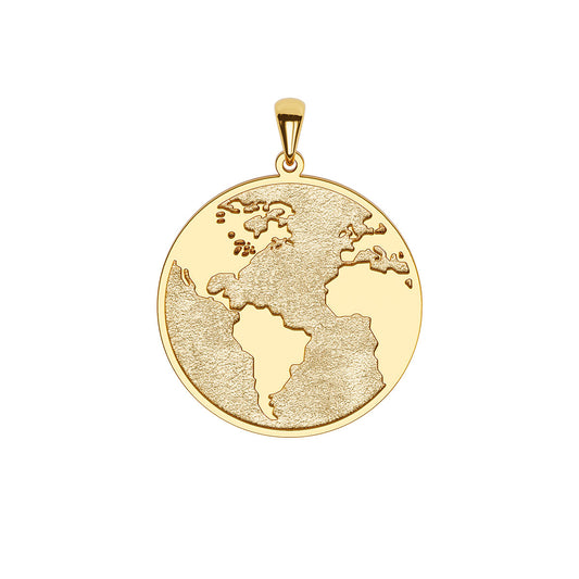Planet Earth Disc Necklace
