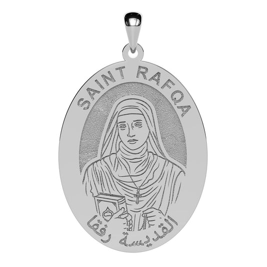 Saint Rafqa Arabic Oval Religious Medal