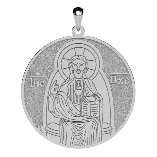 Christ Coptic Orthodox Icon Round Medal
