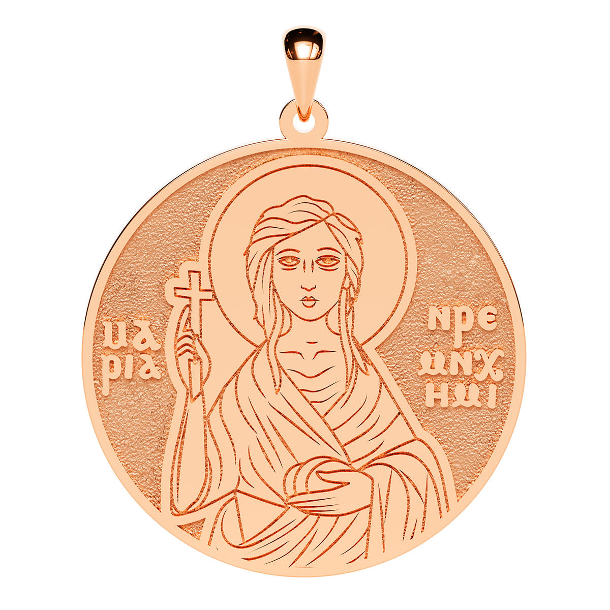 Saint Mary of Egypt Coptic Orthodox Icon Round Medal
