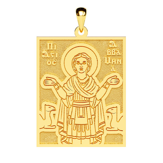 Saint Mina Coptic Orthodox Icon Tag Medal