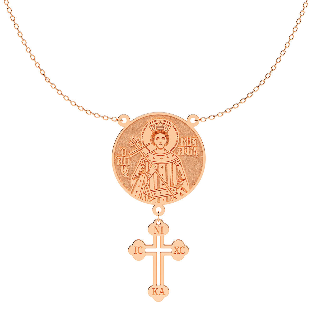 Rosary Style Custom Greek Orthodox Saint Necklace