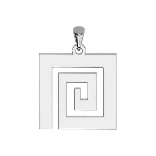 Greek Key Single Motif Pendant