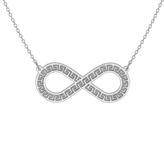 Greek Key Infinity Necklace