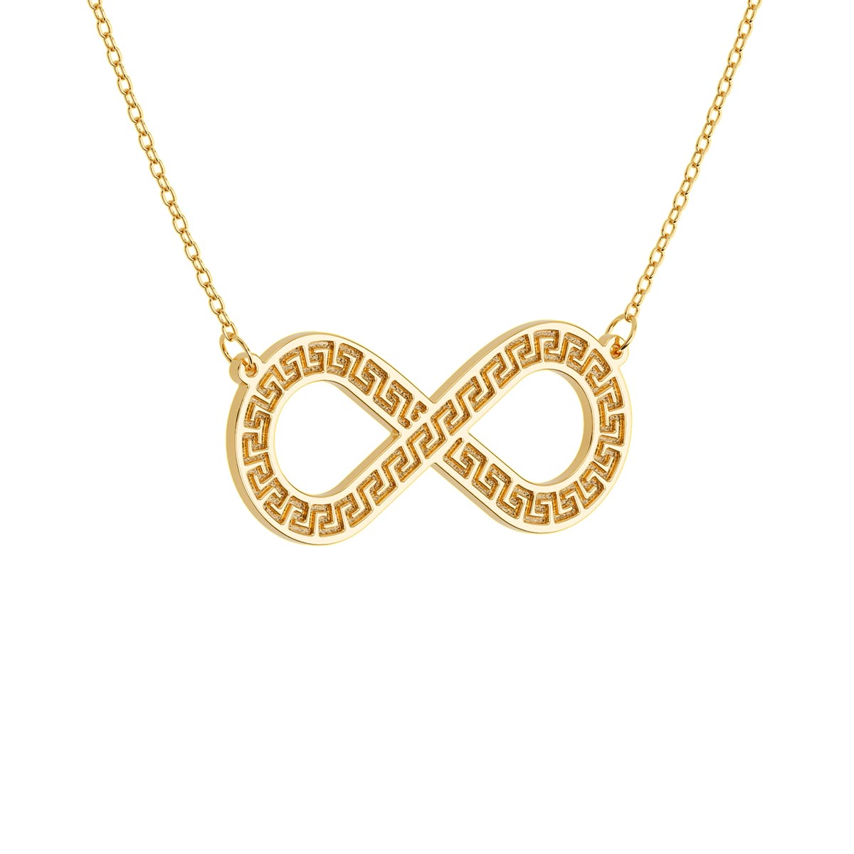 Greek Key Infinity Necklace
