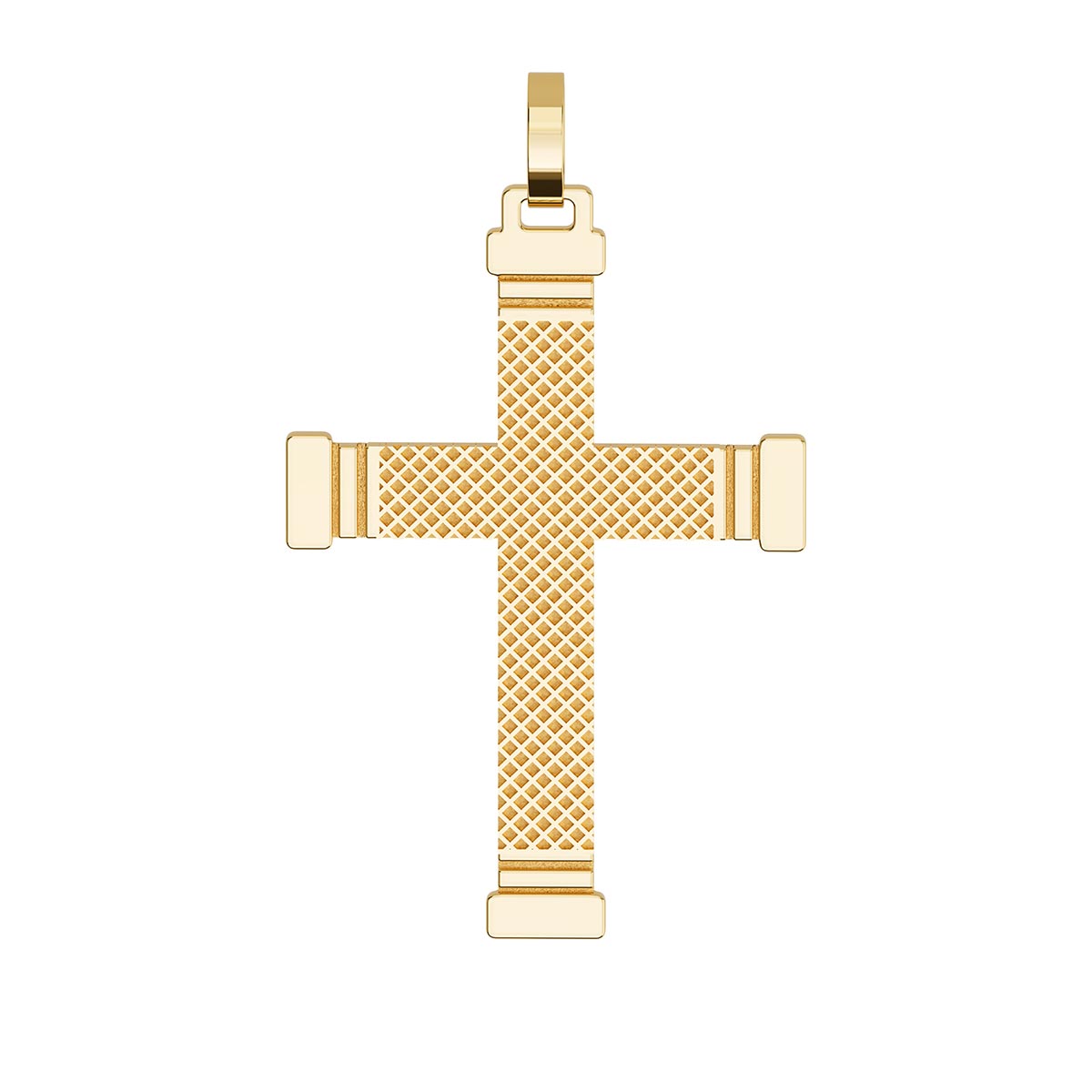 Modern Checkered Pattern Cross With Caps – Stakora