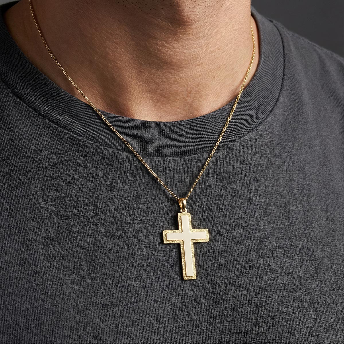 Textured Layer Flat Cross – Stakora