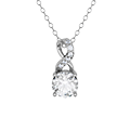 Infinity Twist Solitaire Diamond Necklace (3/4 Ct.)