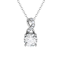 Infinity Twist Solitaire Diamond Necklace (1 Ct.)