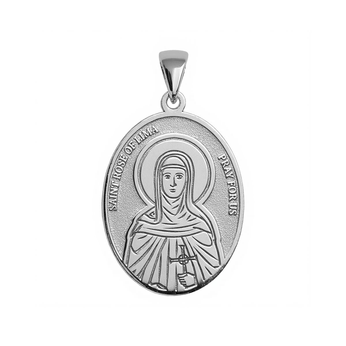 Saint Rose of Lima Oval Religious Medal – Stakora
