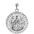 Saint Sophia (Sofia) Orthodox Icon Sculpted Small Pavé Round Medal