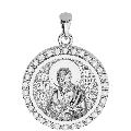 Saint Paul (Pavlos) the Apostle Orthodox Icon Sculpted Small Pavé Round Medal