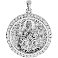 Saint Sophia (Sofia) Orthodox Icon Sculpted Medium Pavé Round Medal