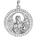 Saint Paul (Pavlos) the Apostle Orthodox Icon Sculpted Medium Pavé Round Medal
