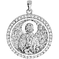 Saint Andrew (Andreas) the Apostle Orthodox Icon Sculpted Medium Pavé Round Medal