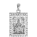 Saint Sophia (Sofia) Orthodox Icon Sculpted Small Pavé Tag Medal