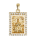 Saint Sophia (Sofia) Orthodox Icon Sculpted Small Pavé Tag Medal