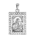 Saint Anna (Anne) Orthodox Icon Sculpted Small Pavé Tag Medal