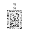 Saint Phanourios (Fanourios) Orthodox Icon Sculpted Small Pavé Tag Medal