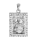 Saint Constantine (Konstantinos) the Great Orthodox Icon Sculpted Small Pavé Tag Medal