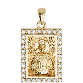 Saint Constantine (Konstantinos) the Great Orthodox Icon Sculpted Small Pavé Tag Medal