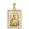 Saint Peter (Petros) the Apostle Orthodox Icon Sculpted Small Pavé Tag Medal