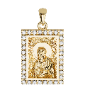 Saint Paul (Pavlos) the Apostle Orthodox Icon Sculpted Small Pavé Tag Medal