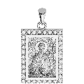 Saint John (Ioannis) Chrysostom Orthodox Icon Sculpted Small Pavé Tag Medal