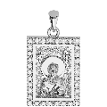 Saint Athanasius the Great Orthodox Icon Sculpted Small Pavé Tag Medal
