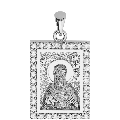 Saint Anthony the Great Orthodox Icon Sculpted Small Pavé Tag Medal