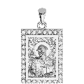 Saint Spyridon Orthodox Icon Sculpted Small Pavé Tag Medal