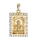 Saint Andrew (Andreas) the Apostle Orthodox Icon Sculpted Small Pavé Tag Medal