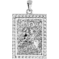 Saint Demetrios (Demetrius) Orthodox Icon Sculpted Medium Pavé Tag Medal